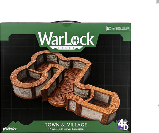 WizKids Warlock Tiles: Town & Village - 1" Angles & Curves Expansion