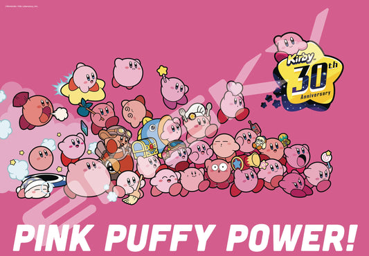 KIRBY 30TH ANNIVERSARY PINK PUFFY POWER 1000PC JIGSAW PUZZLE