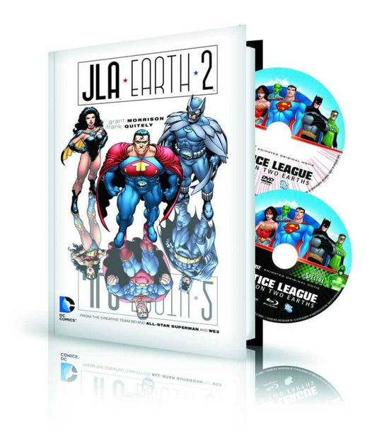 JLA Earth 2 Hardcover Book & Dvd Blu Ray Set
