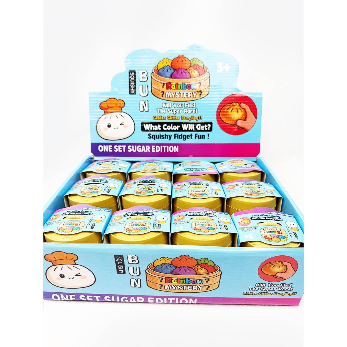 Mini Glitter Dumpling Squishy with Steamer