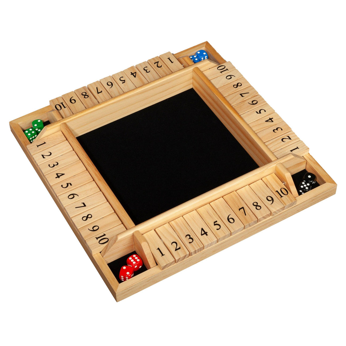 WE Games 4 Player Shut The Box Game  - 14 Inches