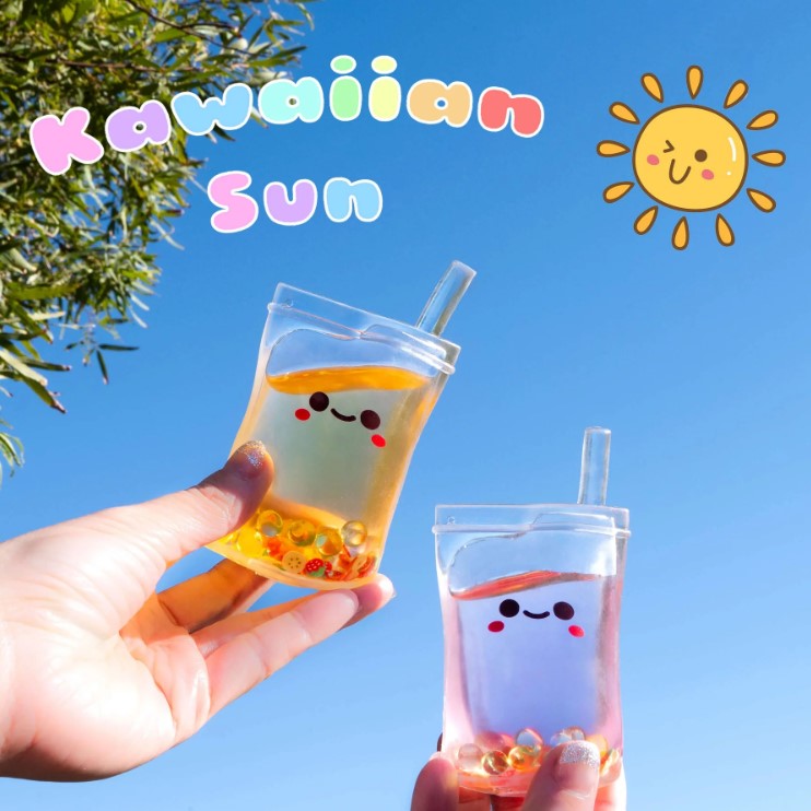 Kawaiian Sun Fruit Juice Squishy Sensory Toy