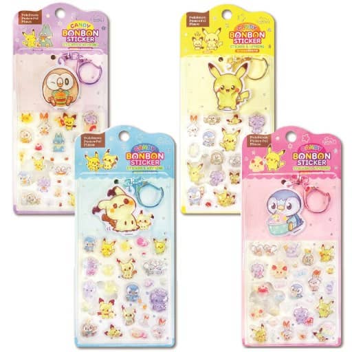 Pokémon Pocket Peace Candy Bonbon Sticker & Keyring Set