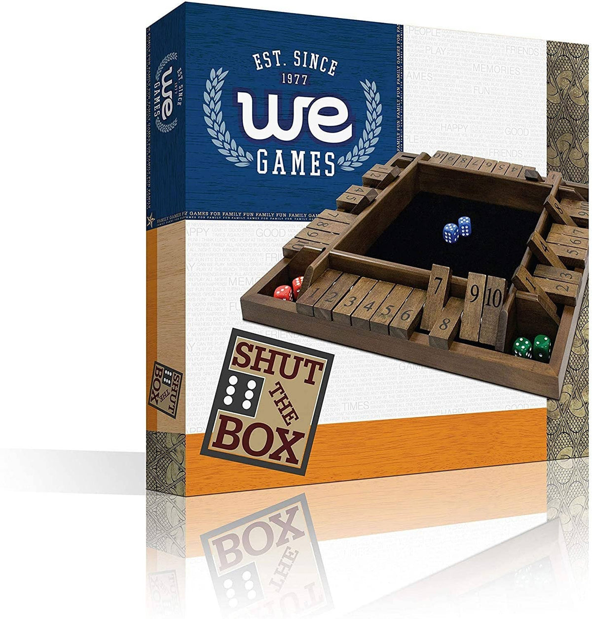 WE Games 4 Player Shut The Box Game  - 14 Inches