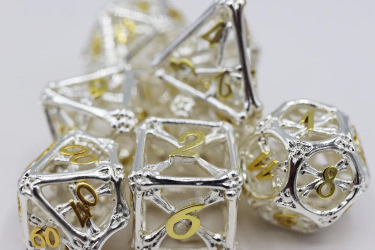 Holy Bones - Hollow Metal RPG Dice Set