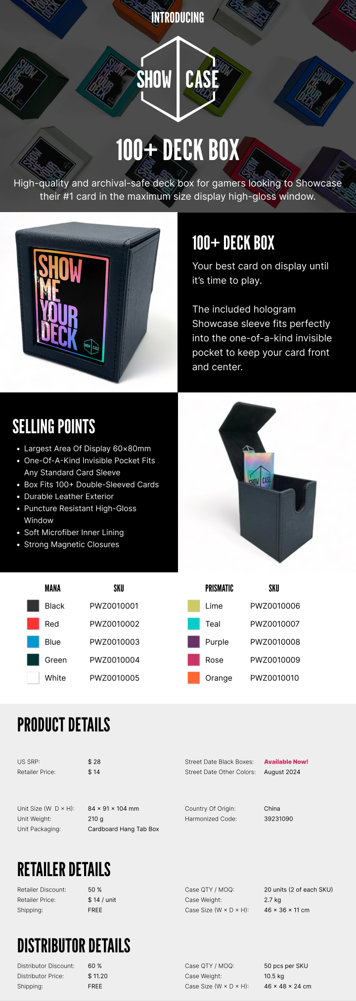 Showcase 100+ Deck Box - White
