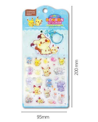 Pokémon Pocket Peace Candy Bonbon Sticker & Keyring Set