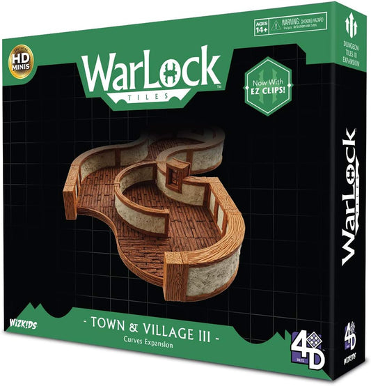 WizKids Warlock Tiles: Town & Village III - Curves Expansion