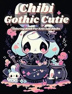 Chibi Gothic Cutie Coloring Book For Kids and Adults