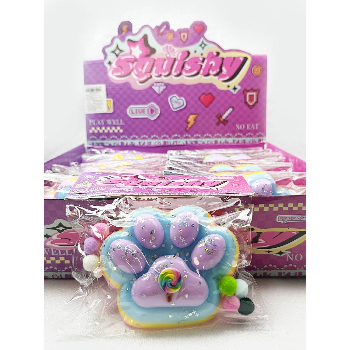 Large Addicting Paw Squishy Toys
