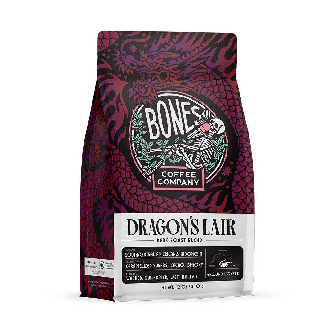 Dragon's Lair Dark Roast Coffee | 12oz |  Ground