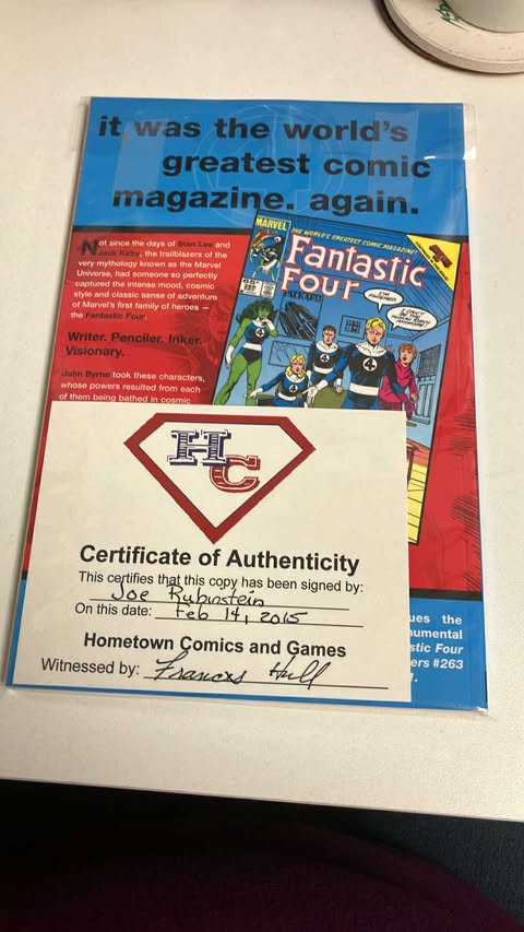 Fantastic Four Visionaries signed by Joe Rubinstein