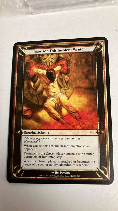 "Imprison This Insolent Wretch" Archenemy card