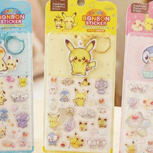 Pokémon Pocket Peace Candy Bonbon Sticker & Keyring Set