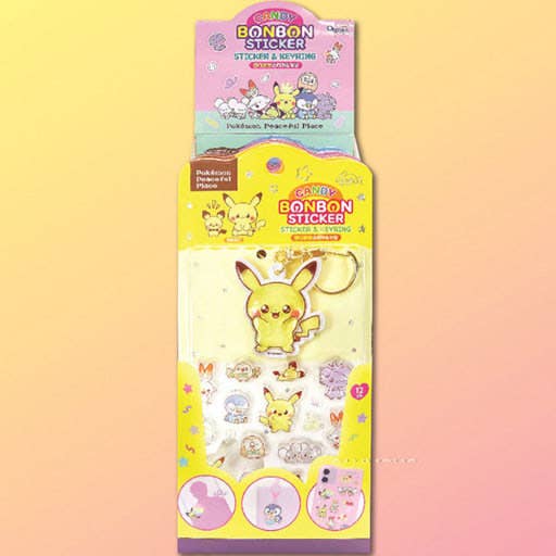 Pokémon Pocket Peace Candy Bonbon Sticker & Keyring Set