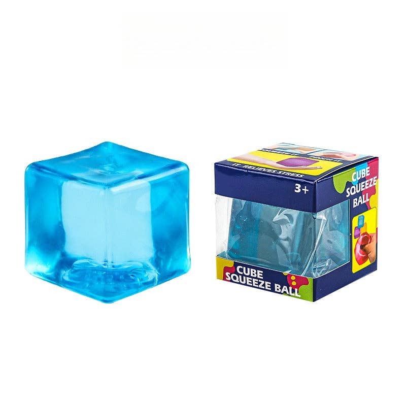 Ice Cube Squishy Stress Relief Toy Soft Squeeze Cube with Box