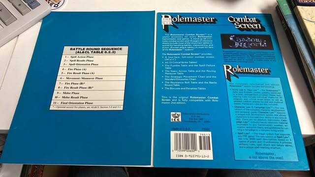 Rolemaster Combat Screen