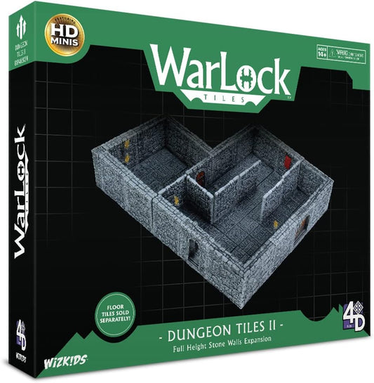 WizKids Warlock Tiles: Dungeon Tiles II - Full Height Stone Walls Expansion