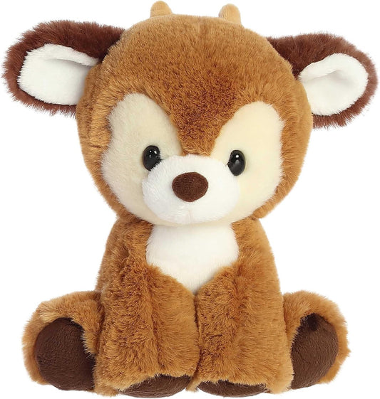 Aurora® Festive Holiday Dashing Reindeer™ Stuffed Animal - Seasonal Cheer - Heartwarming Gifts - Brown 8 Inches