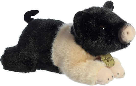 Realistic Miyoni® Hampshire Pig Stuffed Animal