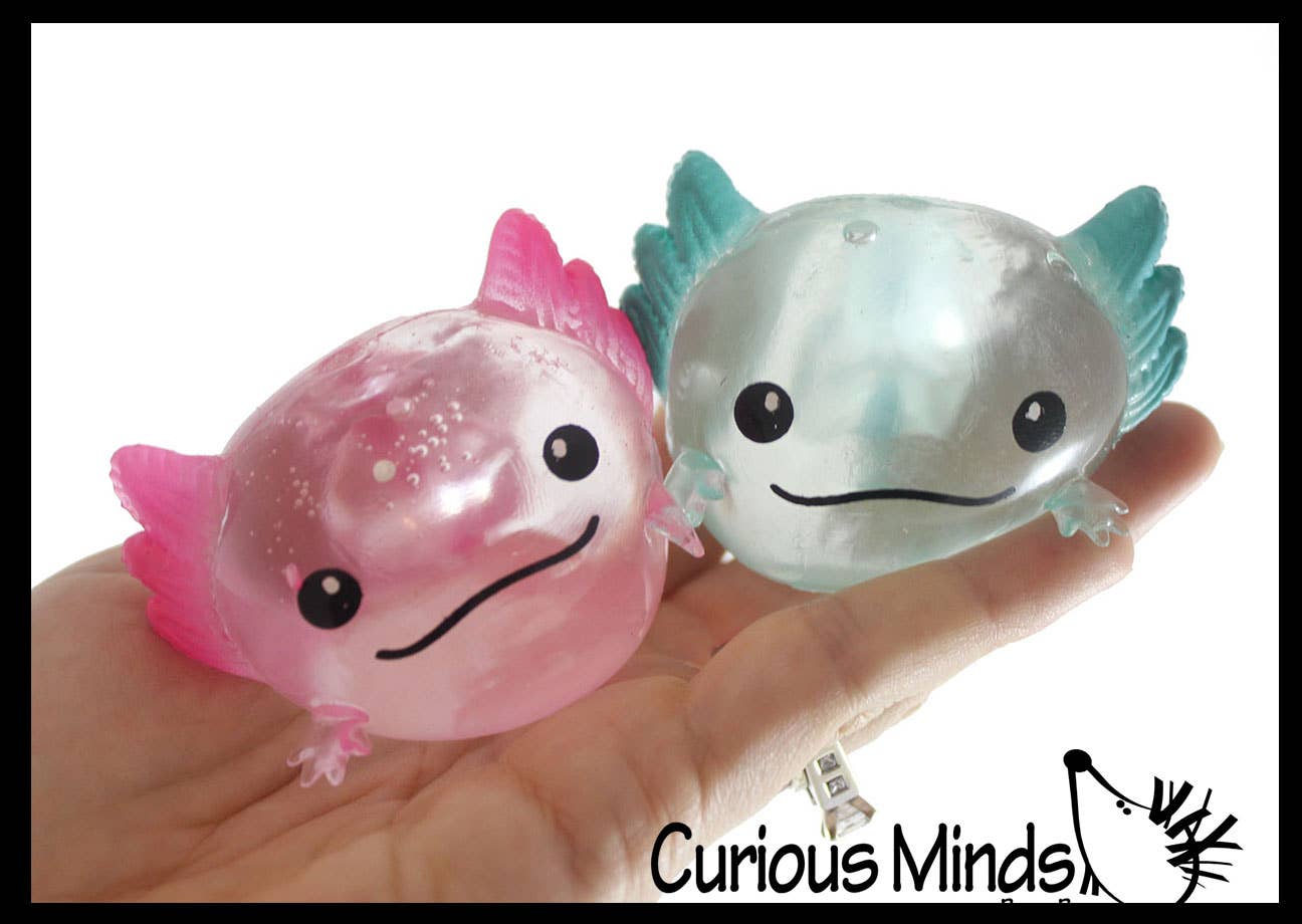 1 Axolotl Splat Ball -  Water Filled Splat Stress Ball - Thr