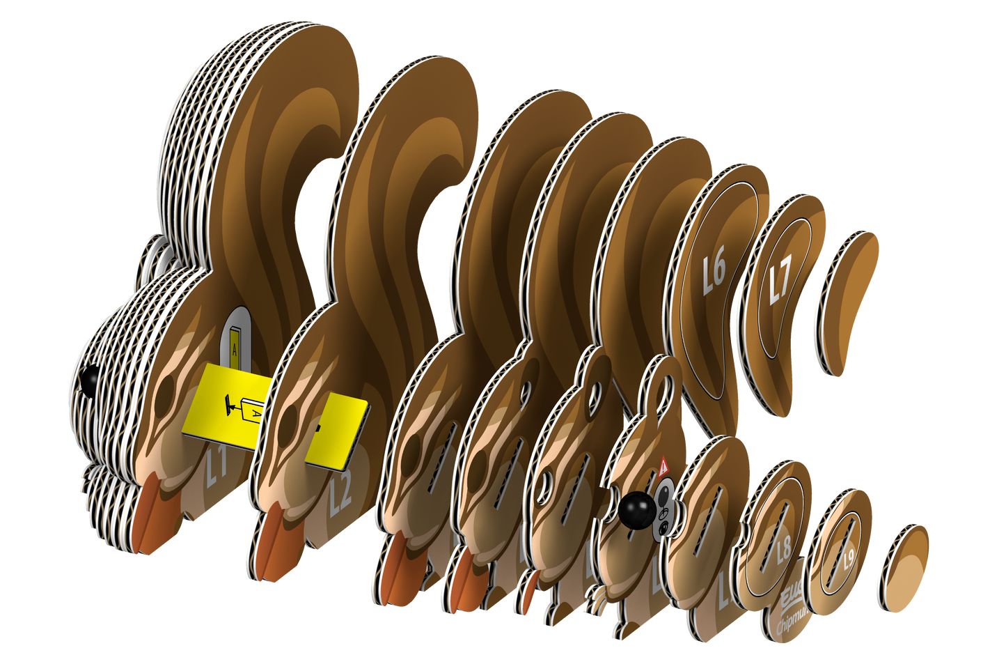 EUGY Chipmunk 3D Puzzle