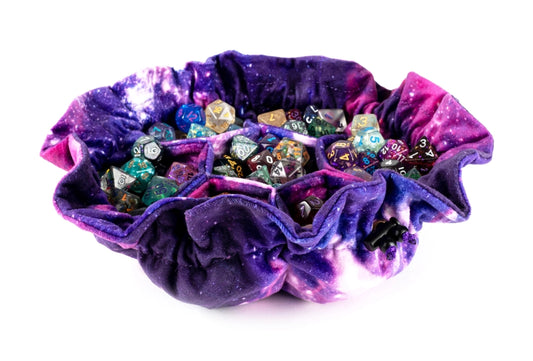 Unique! Velvet Compartment Dice Bag with 7 Pockets