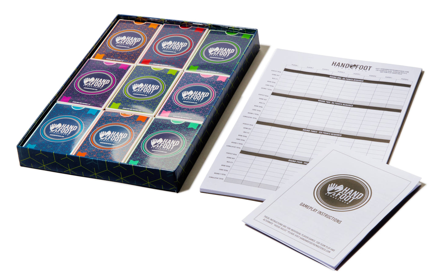 Hand & Foot Remastered Card Game 8 Players- 14+ - Great Gift