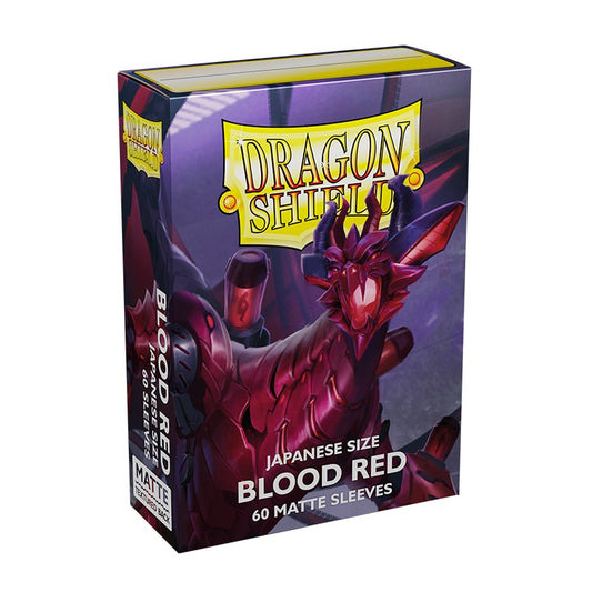 Dragon Shield Sleeves: Japanese Matte - Blood Red 60CT