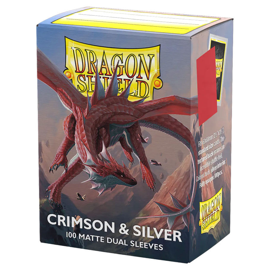 Dragon Shield Sleeves: Crimson & Silver
