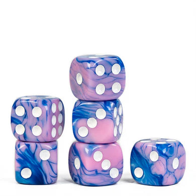 12 piece Pip D6s - Cotton Candy