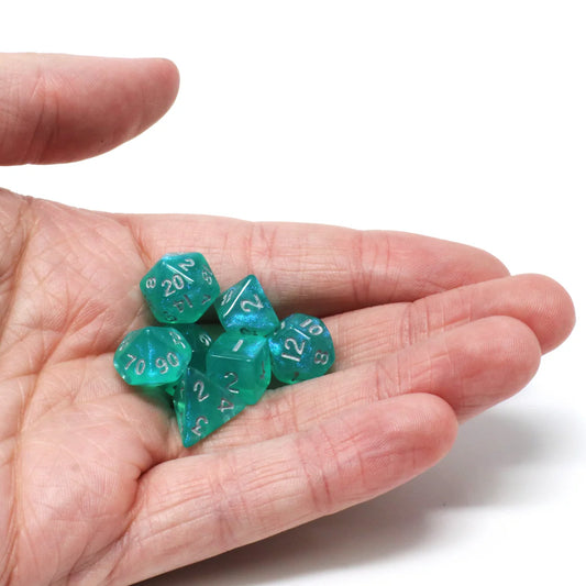 Critlings 7pc Aqua Sparkle Dice
