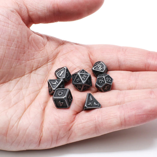 Critlings Metal 7pc Dark Iron Dice
