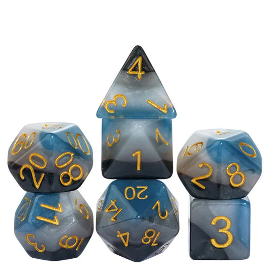 Denim Swirls Dice Set