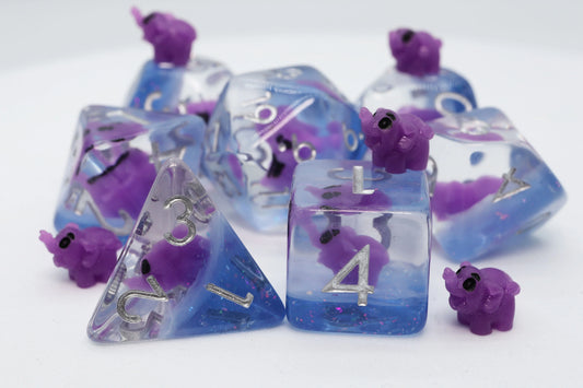 Purple Elephant Dice Set