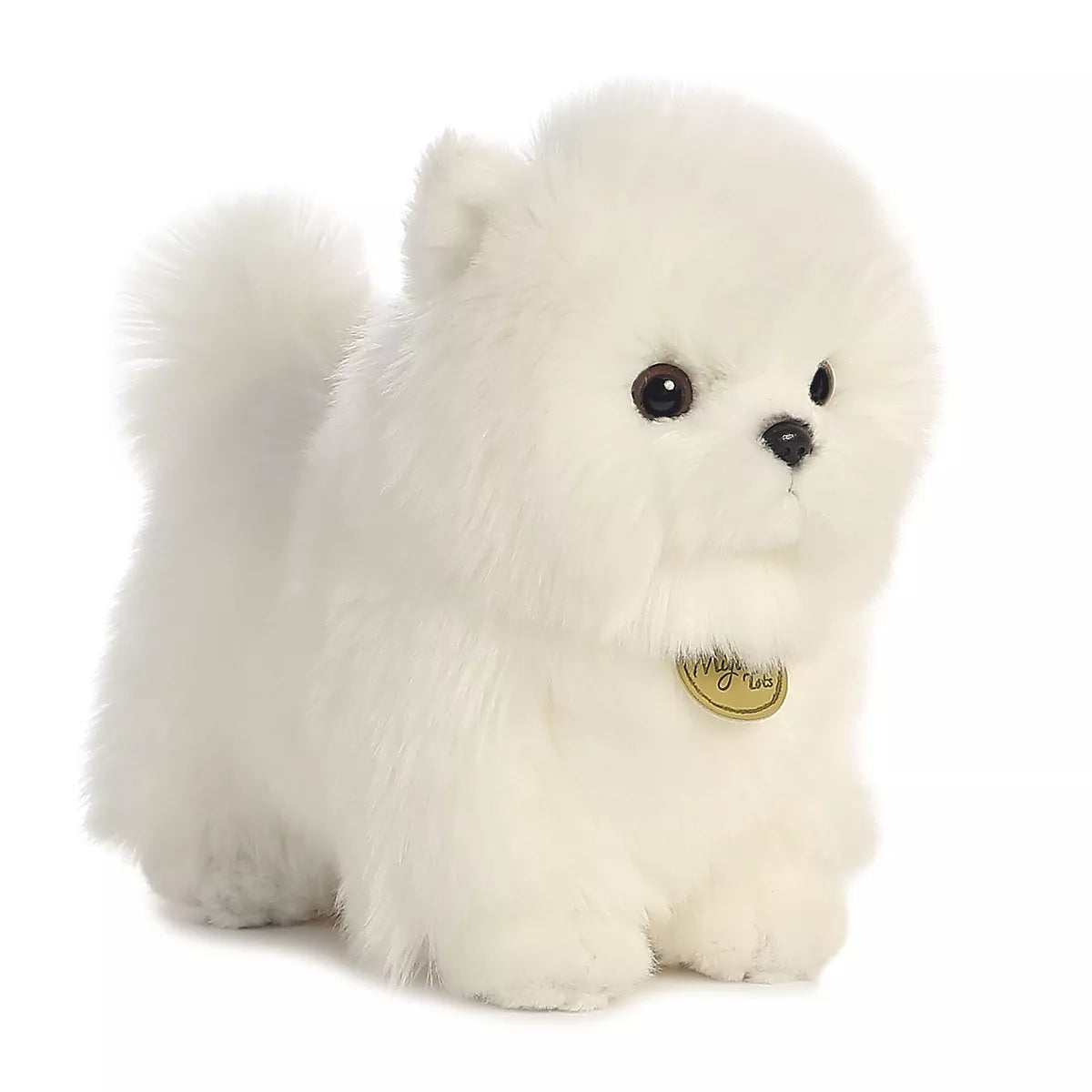 Miyoni Tots 9" Pompom Puppy White Stuffed Animal