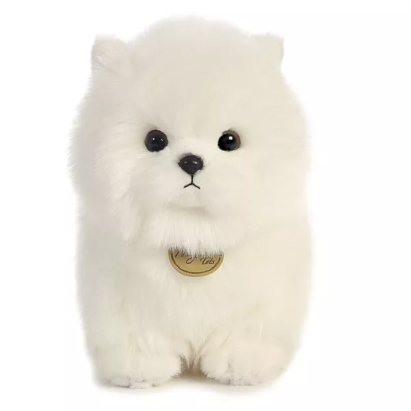 Miyoni Tots 9" Pompom Puppy White Stuffed Animal