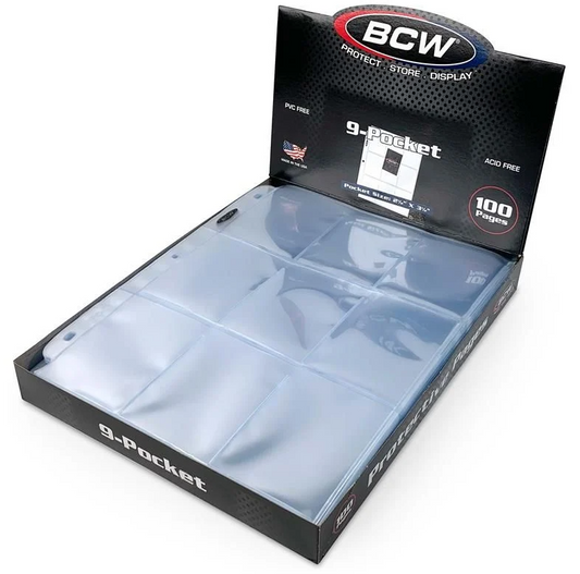 BCW Pro 9-Pocket Page (100 CT. Box)