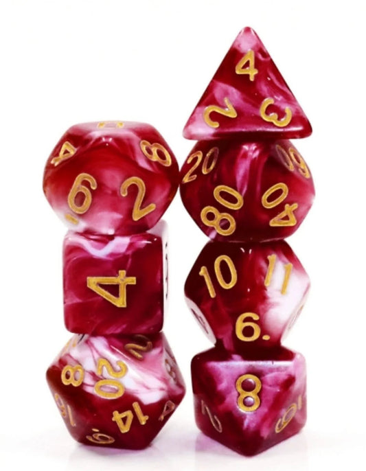 Cherry Cream Dice Set