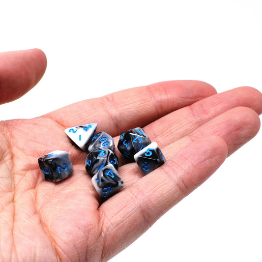 Critlings 7pc Cobalt Noir Dice