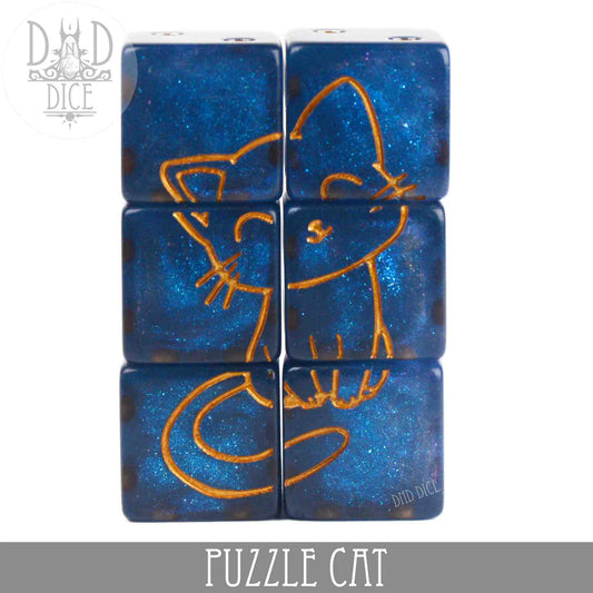 Puzzle Cat 6D6 Dice Set