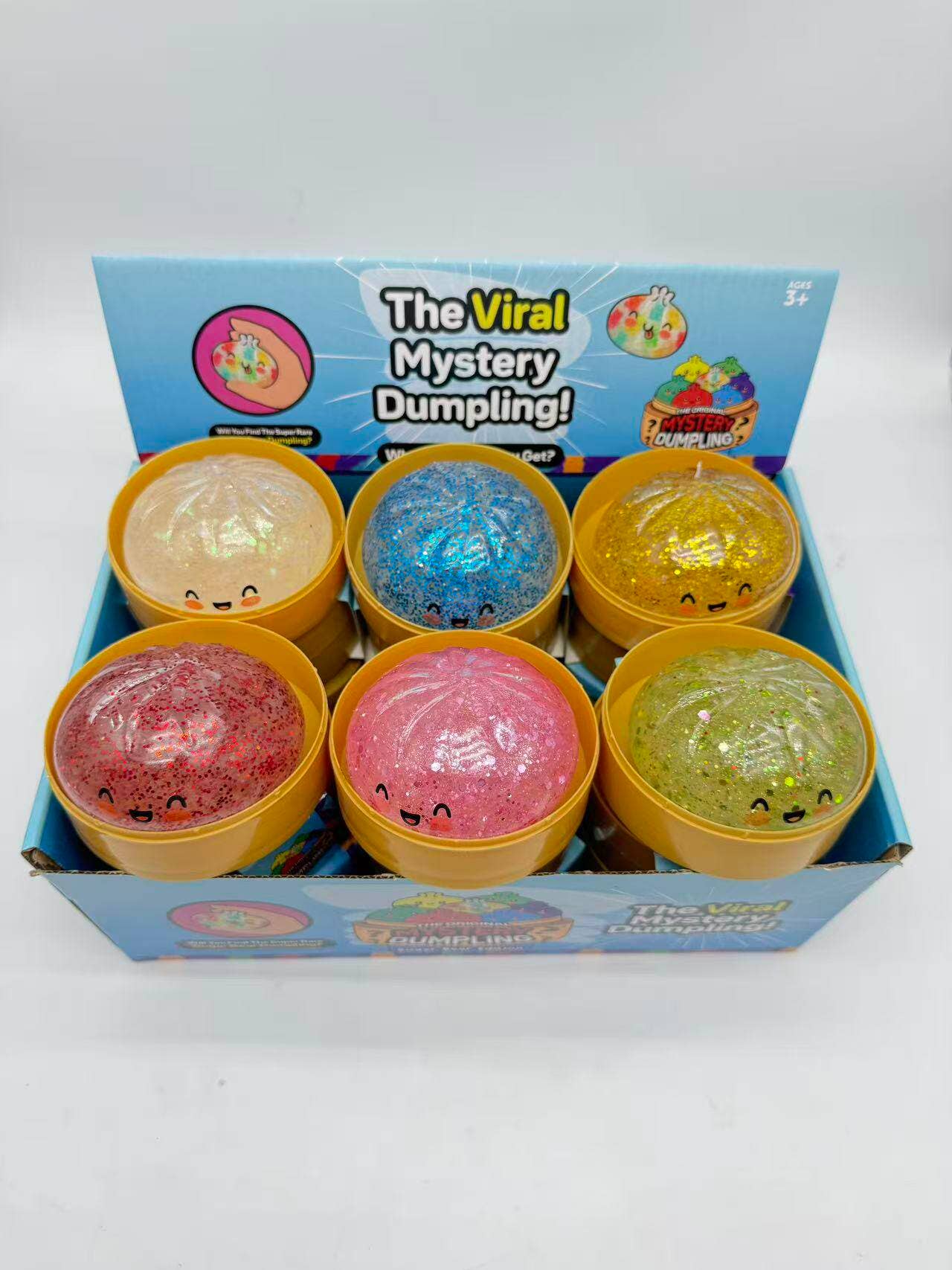 Glitter Dumpling Shape Squishy Slow Rising Stress Relief Toy