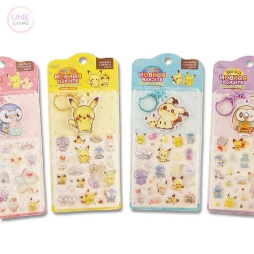 Pokémon Pocket Peace Candy Bonbon Sticker & Keyring Set