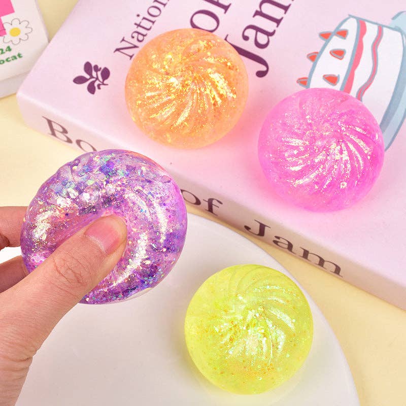 Sparkle Bead Filled Dumpling Shape Fidget Stress Toy