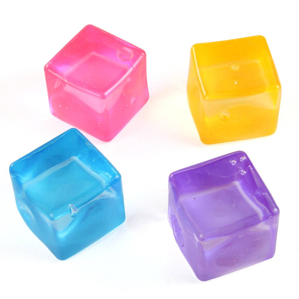 Ice Cube Squishy Stress Relief Toy Soft Squeeze Cube with Box