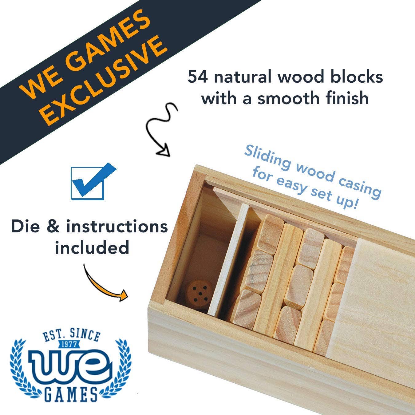 Wood Block Stacking Tower 12 Inch