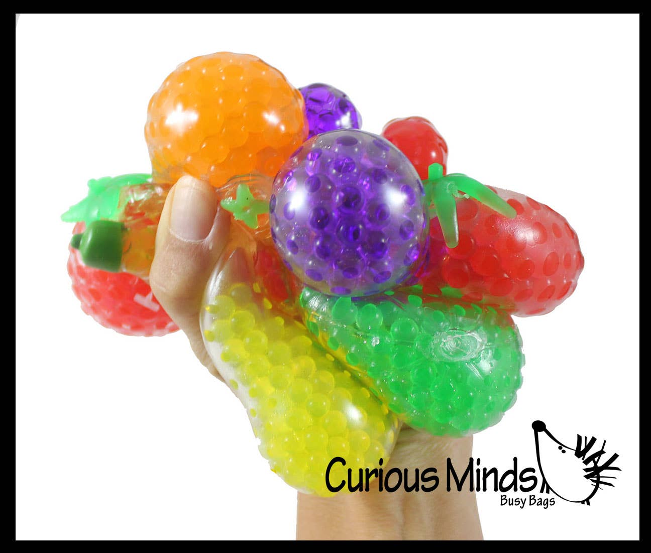 1 Fruit Water Bead Filled Squeeze Stress Balls  -  Sensory