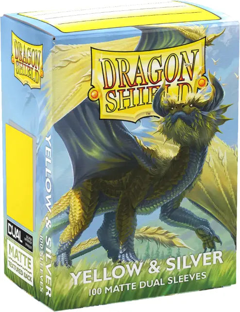 Dragon Shield Sleeves Matte Dual Yellow & Silver