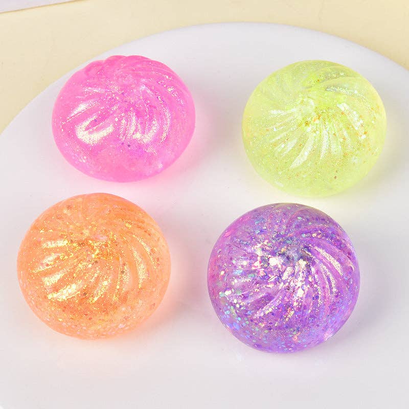 Sparkle Bead Filled Dumpling Shape Fidget Stress Toy