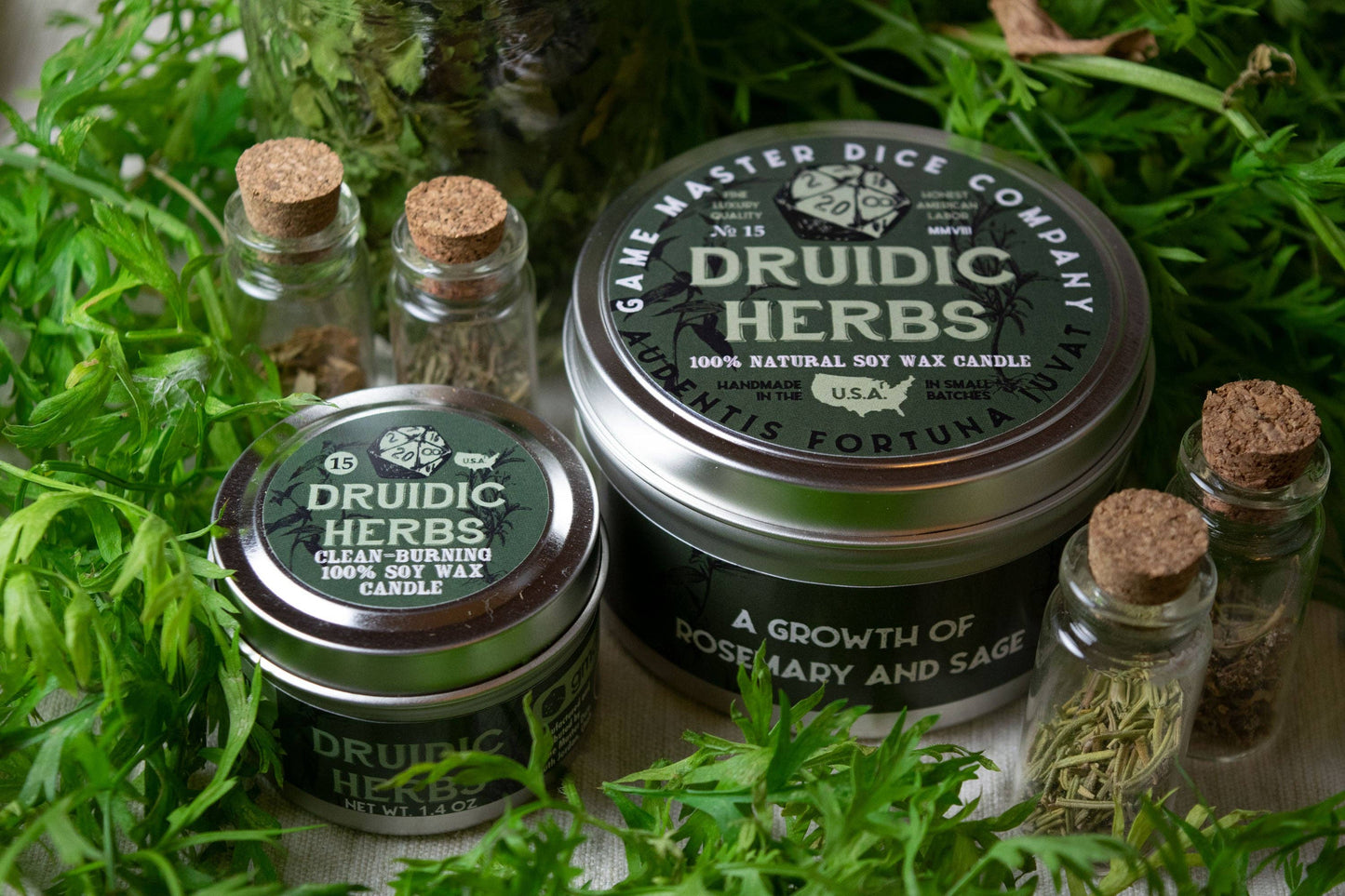 Druidic Herbs Gaming Candle